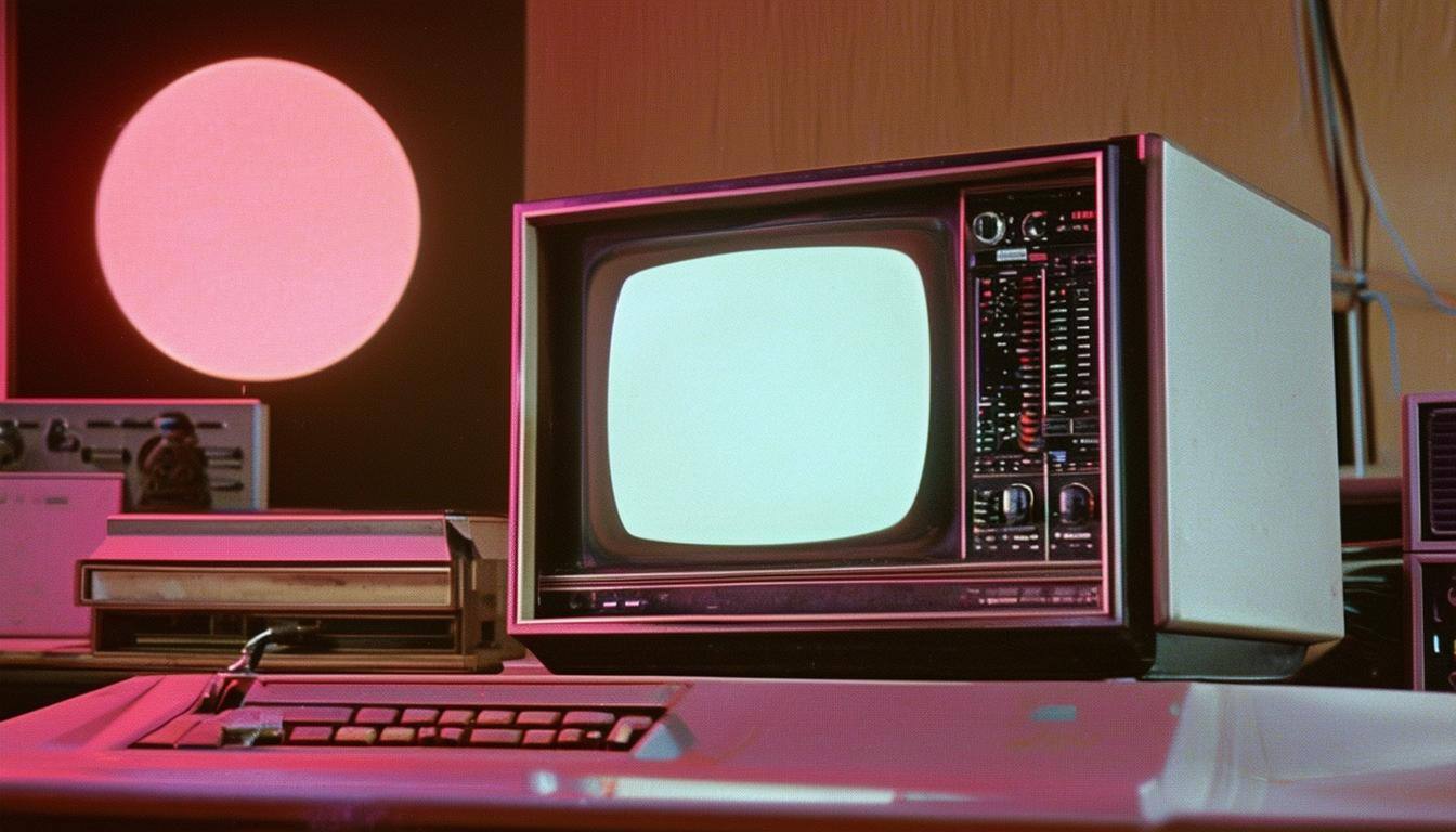 AI generated image: 70s technology utopia