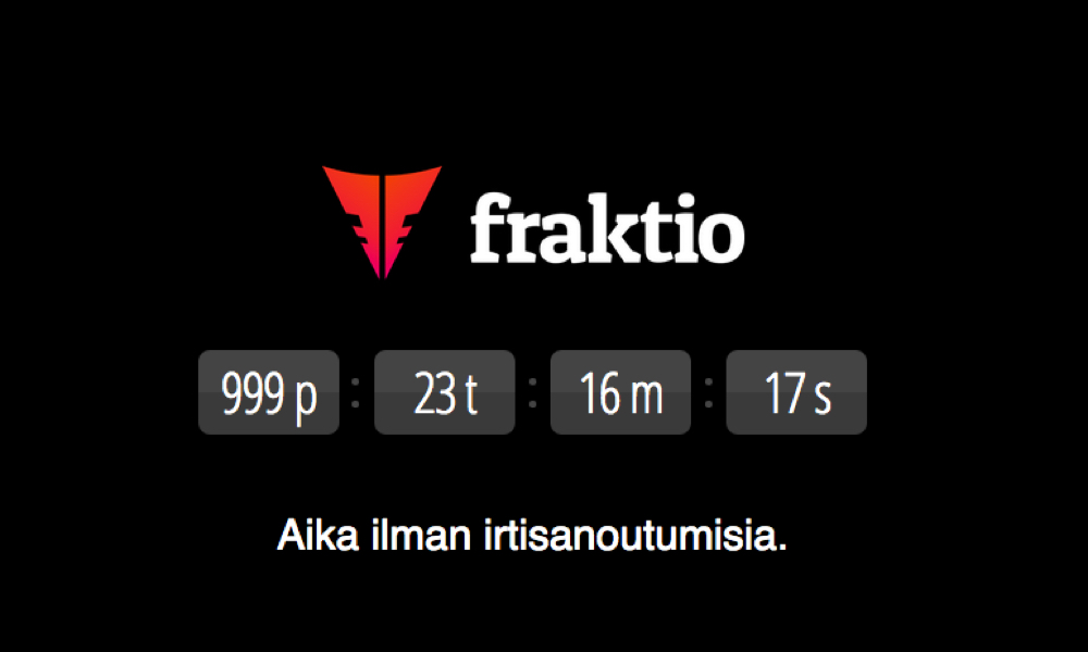 Fraktio helvetin hyvä työpaikka
