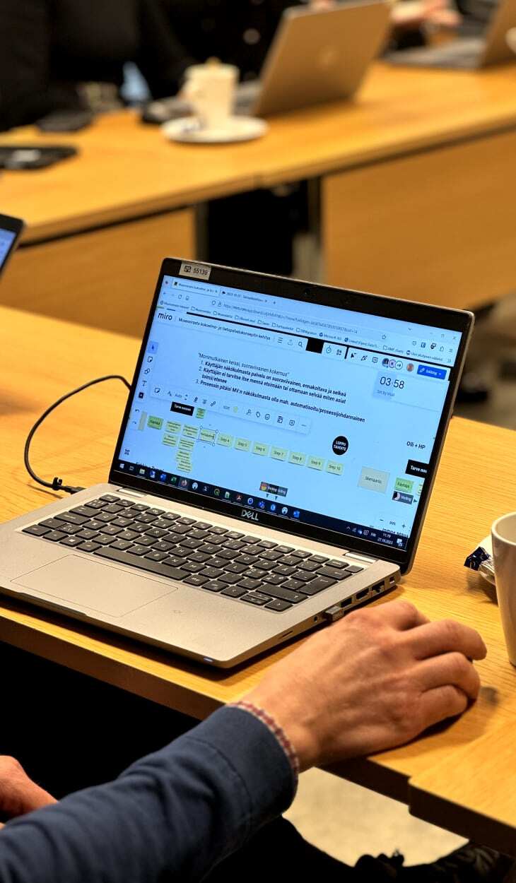 Näkymä digitaaliselta valkotaululta