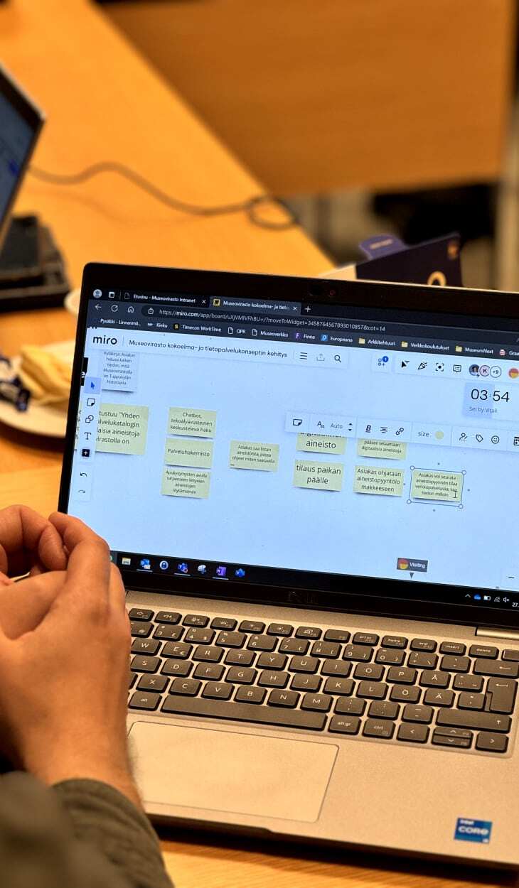 Näkymä digitaaliselta valkotaululta